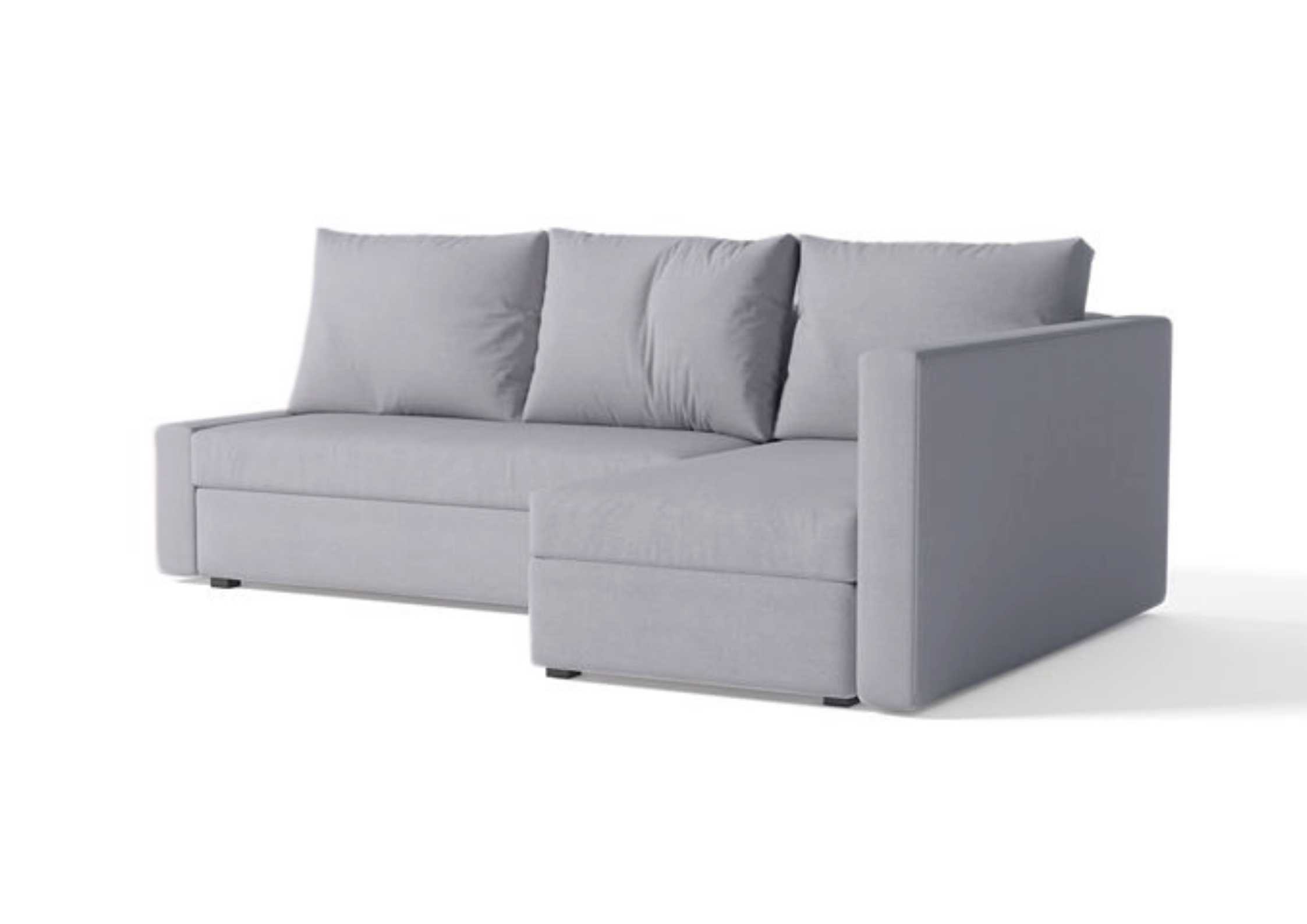 Szary narożnik rozkładany